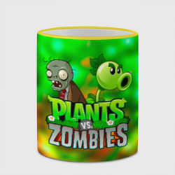 Кружка с полной запечаткой Plants vs Zombies горохострел и зомби - фото 2