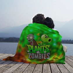 Плед 3D Plants vs Zombies горохострел и зомби - фото 2