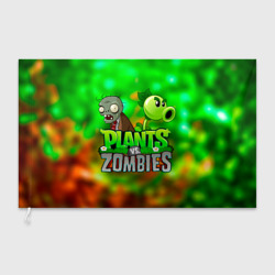 Флаг 3D Plants vs Zombies горохострел и зомби