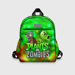 Plants vs Zombies горохострел и зомби – Детский рюкзак 3D с принтом купить со скидкой в -33%
