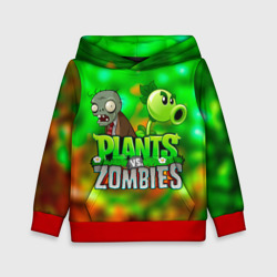 Детская толстовка 3D Plants vs Zombies горохострел и зомби