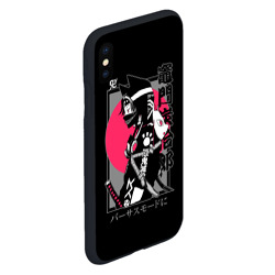 Чехол для iPhone XS Max матовый Клинок, рассекающий демонов - red sun - фото 2