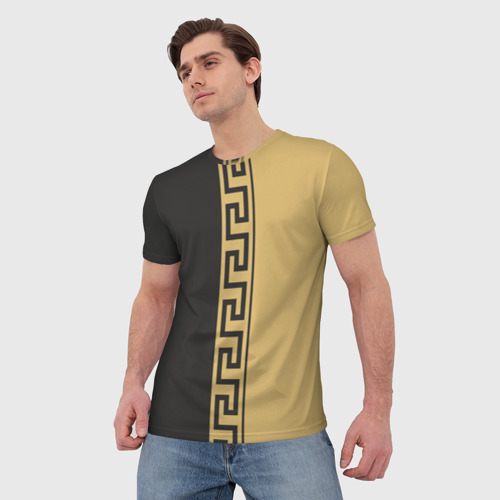 Мужская футболка 3D Узор брендовый, цвет 3D печать - фото 3