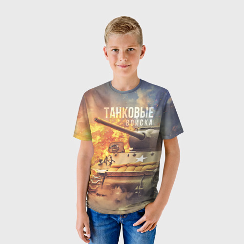 Детская футболка 3D Танк. Танковые войска, цвет 3D печать - фото 3