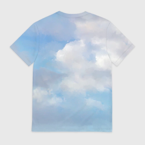 Мужская футболка 3D с принтом Многоцелевой вертолёт МИ-8, вид сзади #1