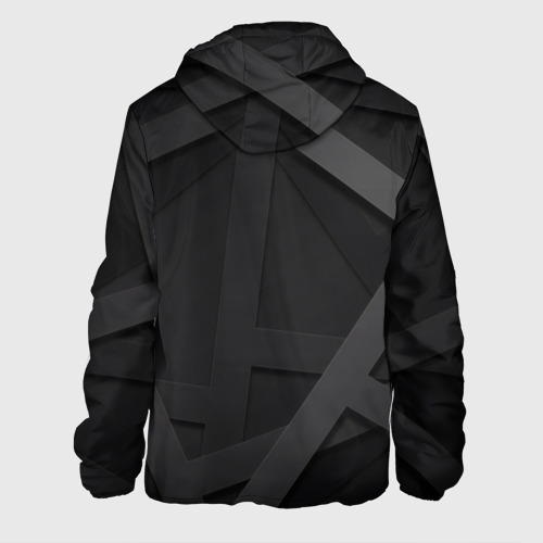 Мужская куртка 3D с принтом Peugeot black, вид сзади #1