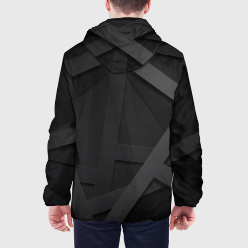 Мужская куртка 3D с принтом Peugeot black, вид сзади #2