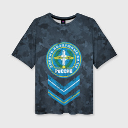 Женская футболка oversize 3D Эмблема ВВС
