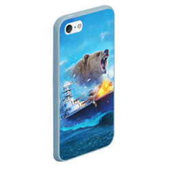 Чехол для iPhone 5/5S матовый Медведь ВМФ - фото 2