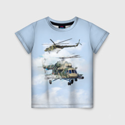 Детская футболка 3D Ми-8. Вертолёт