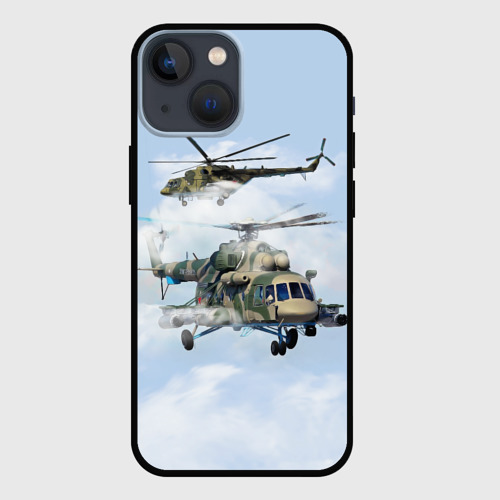 Чехол для iPhone 13 mini Ми-8. Вертолёт