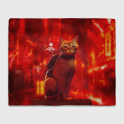 Плед 3D The Stray Кот-бродяга в огненных тонах