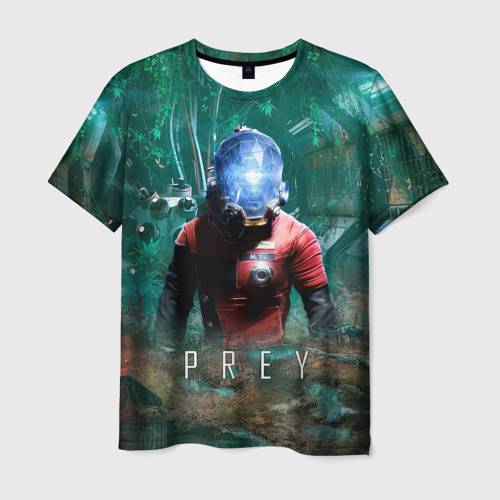 Мужская футболка с принтом Prey game, вид спереди №1