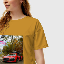 Женская футболка хлопок Oversize Forza Horizon 5 audi - фото 2