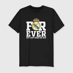 Мужская футболка хлопок Slim Real Madrid, Реал Мадрид forever not just when We win