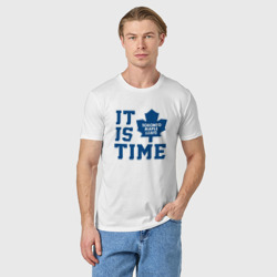 Мужская футболка хлопок It is Toronto Maple Leafs Time, Торонто Мейпл Лифс - фото 2