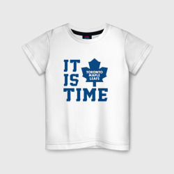 Детская футболка хлопок It is Toronto Maple Leafs Time, Торонто Мейпл Лифс