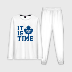 Мужская пижама с лонгсливом хлопок It is Toronto Maple Leafs Time, Торонто Мейпл Лифс