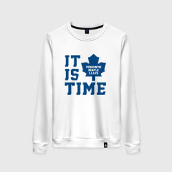 Женский свитшот хлопок It is Toronto Maple Leafs Time, Торонто Мейпл Лифс