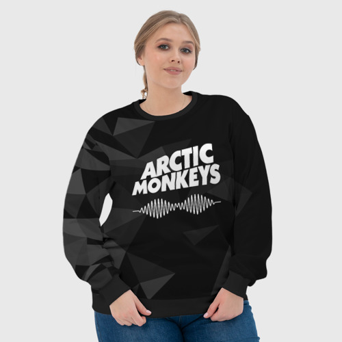 Женский свитшот 3D Arctic Monkeys Серая Геометрия, цвет 3D печать - фото 6