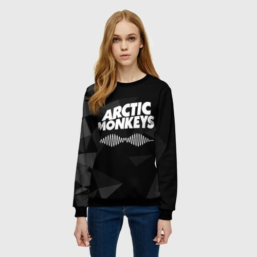 Женский свитшот 3D Arctic Monkeys Серая Геометрия, цвет 3D печать - фото 3