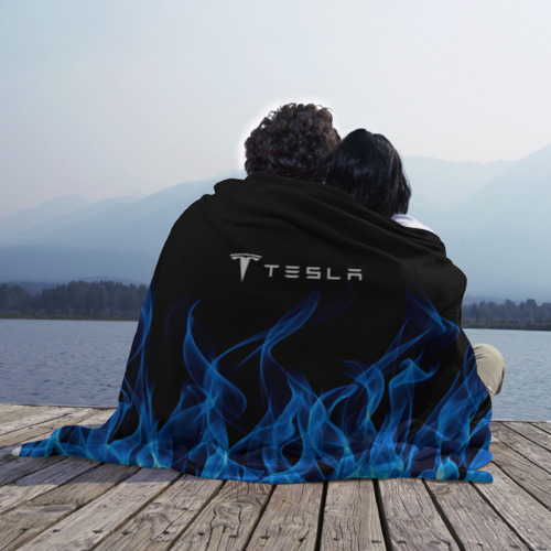 Плед 3D Tesla Fire, цвет 3D (велсофт) - фото 3