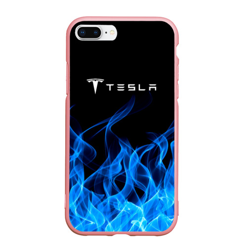 Чехол для iPhone 7Plus/8 Plus матовый Tesla Fire, цвет баблгам