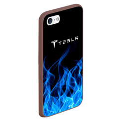 Чехол для iPhone 5/5S матовый Tesla Fire - фото 2