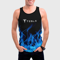 Мужская майка 3D Tesla Fire - фото 2
