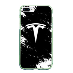 Чехол для iPhone 7Plus/8 Plus матовый Tesla logo texture