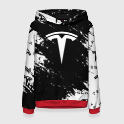 Женская толстовка 3D Tesla logo texture