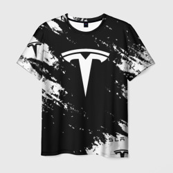 Мужская футболка 3D Tesla logo texture