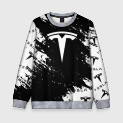 Детский свитшот 3D Tesla logo texture