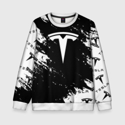 Детский свитшот 3D Tesla logo texture