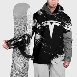 Накидка на куртку 3D Tesla logo texture
