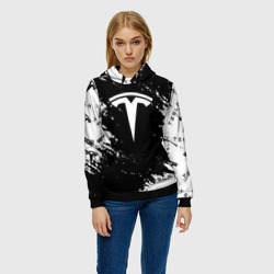 Женская толстовка 3D Tesla logo texture - фото 2