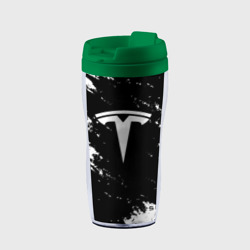 Термокружка-непроливайка Tesla logo texture