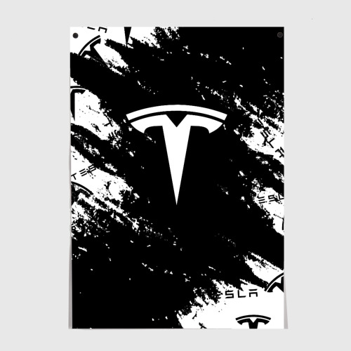 Постер Tesla logo texture