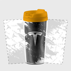 Термокружка-непроливайка Tesla logo texture - фото 2