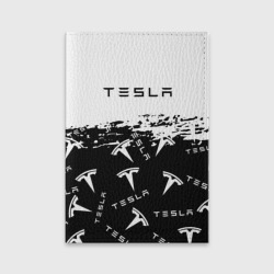 Обложка для паспорта матовая кожа [Tesla] - Black & White