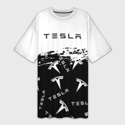 Платье-футболка 3D [Tesla] - Black & White