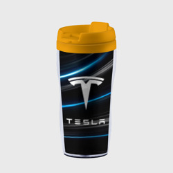 Термокружка-непроливайка [Tesla] - Неоновые полосы 
