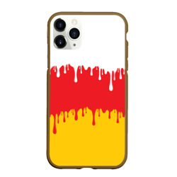 Чехол для iPhone 11 Pro Max матовый Северная Осетия Алания потёки