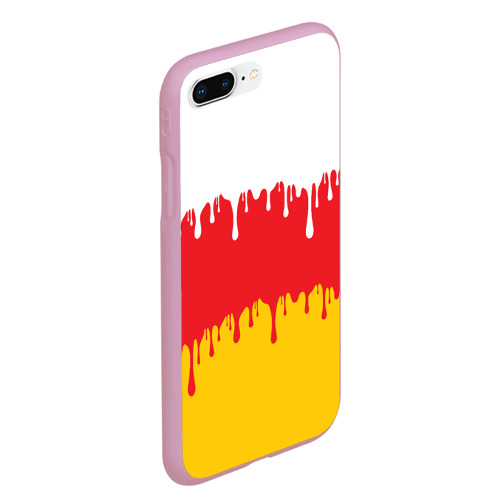 Чехол для iPhone 7Plus/8 Plus матовый Северная Осетия Алания потёки, цвет розовый - фото 3