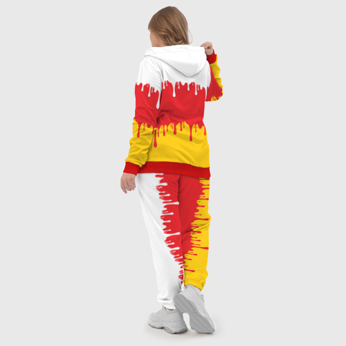 Женский костюм 3D Северная Осетия Алания потёки, цвет красный - фото 6