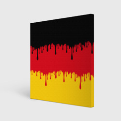 Холст квадратный Флаг Германии потёки