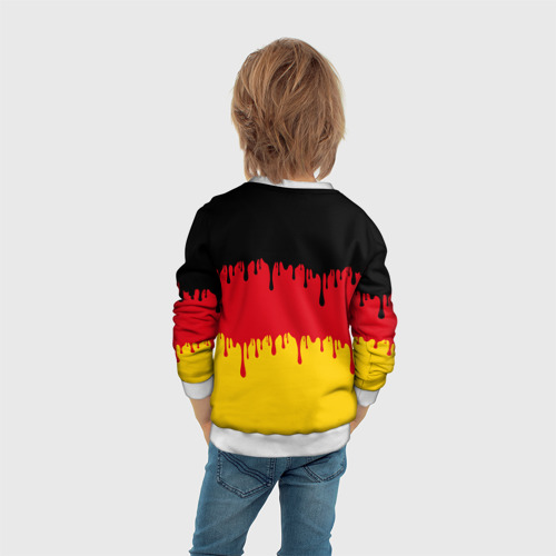 Детский свитшот 3D Флаг Германии потёки, цвет 3D печать - фото 6
