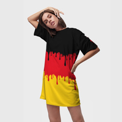 Платье-футболка 3D Флаг Германии потёки - фото 2