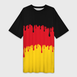 Платье-футболка 3D Флаг Германии потёки
