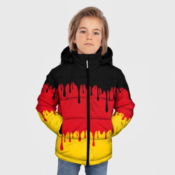 Зимняя куртка для мальчиков 3D Флаг Германии потёки - фото 2